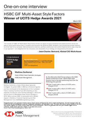 One-on-one interview - HSBC GIF Multi-Asset Style Factors Winner of UCITS Hedge Awards 2021
